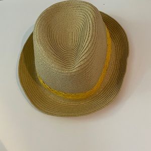 Fedora with yellow trim. One size.
